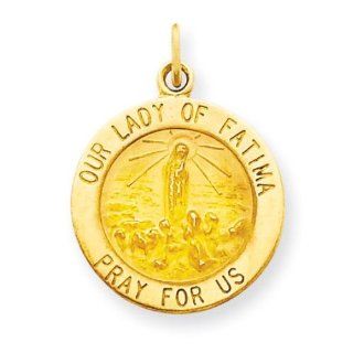 Our Lady Of Fatima Medal in 14k Yellow Gold Jewelry