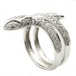 Beverly Hills Charm 14k White Gold 3/4ct TDW Diamond Snake Ring (H I