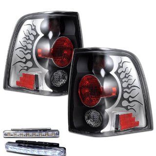 2003 2006 FORD EXPEDITION REAR BRAKE TAIL LIGHTS LAMP BLACK+LED BUMPER