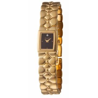 Bulova Womens Bracelet Goldplated Steel Quartz Diamond Watch