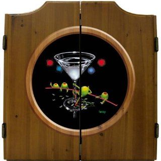Michael Godard Dartboard Cabinet Set   Dirty Martini