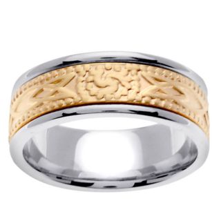 14k Two tone Gold Mens Celtic Wedding Band Today $689.99