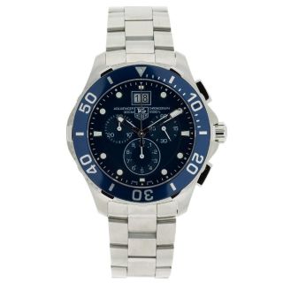 Tag Heuer Mens Aquaracer Stainless Steel Blue Dial Watch