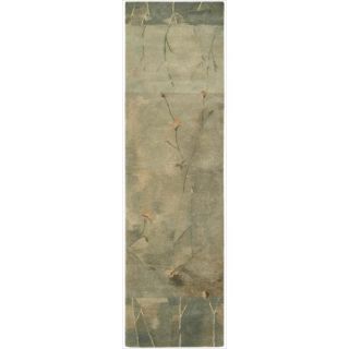 Hand tufted Reflections Green Wool Rug (23 x 8) Today $374.99 Sale