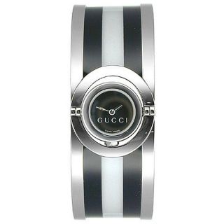Gucci 112 Twirl Womens Small Stainless Steel Black Watch