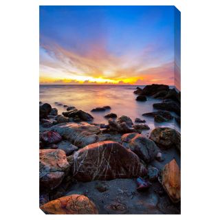 Tropical Beach at Sunset Oversized Gallery Wrapped Canvas Today $136
