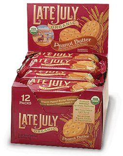 Late July Organic Peanut Butter Sandwich Crackers, 1.3 Ounce Pouches