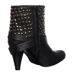 Bucco Womens 17 221  Studded Belted Ankle Boot