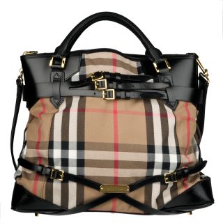 Burberry Large Bridle House Check Tote Bag