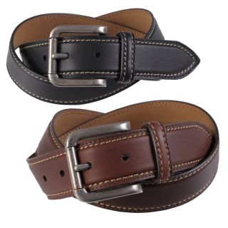 Joseph Abboud Mens Topstitched Genuine Leather Belt Today $28.49 5.0