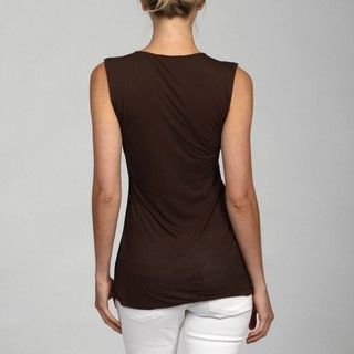 Cable & Gauge Womens Ruched Shoulder Top