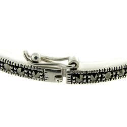 Sterling Silver Marcasite Bangle Bracelet
