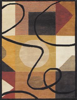 Hand knotted Merlin Contemporary Area Rug (86 x 116)