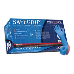 Microflex SG375 10PK   Safegrip Powder Free Latex Gloves   Case Of 10