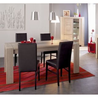 MATHIAS Table extensible 180/240cm coloris chêne   Achat / Vente