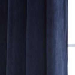 Grommet Moroccan Blue Velvet 120 Inch Curtain Panel