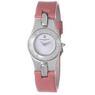 Baume & Mercier Womens Linea Pink Satin Strap Quartz Watch