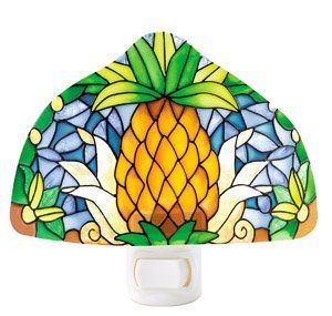 Tiffany Pineapple Hand Painted Stained Glass Night Light  