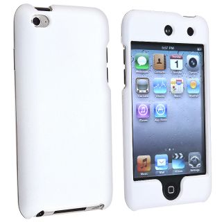 BasAcc White Rubber Coated Case for Apple iPod Touch 4th Generation
