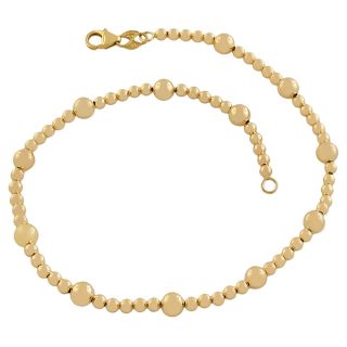 Fremada 14k Yellow Gold Station Bead Anklet Today $239.99