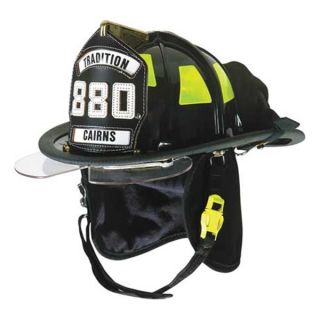 Cairns C TRD 5152A3220 Fire Helmet, Black, Traditional
