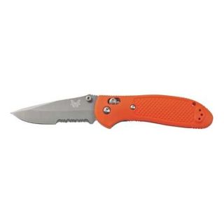 Benchmade 551SH2O Folding Knife, Drop Point, 3 1/2 In, Orange