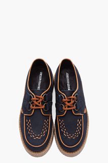 Underground Navy Wulfrun Nubuck Creepers for men