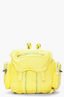 Alexander Wang Citrus Yellow Washed Lambskin Marti Backpack for women