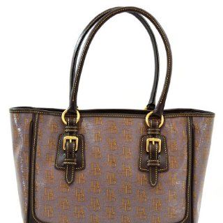 Dooney & Bourke DB Signature Small Taylor Shopper Purse Tote Bag Taupe