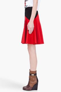 Givenchy Red Combo Full Stretch Skirt for women