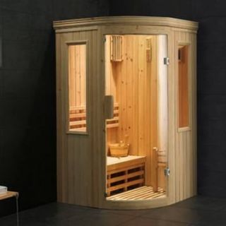 Sauna Palermo 122.5x122.5x204cm pour 2 personnes. C’est un sauna d