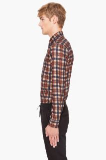 Givenchy Brown Checkered Shirt for men