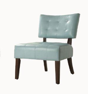 Homelegance Warner Faux Leather Accent Chair, Sky Blue