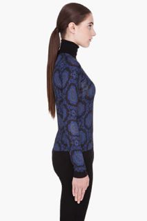 Versus Midnight Blue Silk cashmere Turtleneck for women