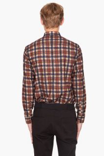 Givenchy Brown Checkered Shirt for men