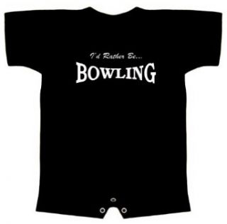 Babies Romper Funny T Shirt (ID RATHER BE BOWLING