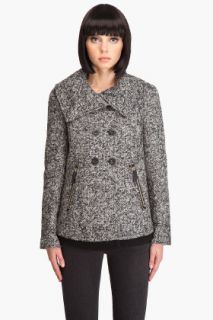Juicy Couture Removable Fur Collar Tweed Jacket for women