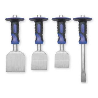 Westward 2AJK7 Handguarded Chisel Set, 4 Pc