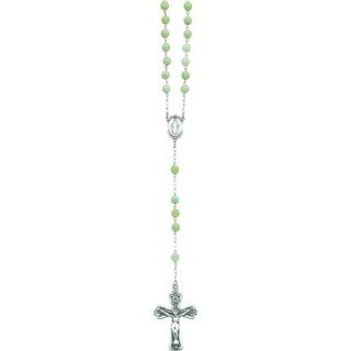 Sterling Silver Jade Rosary Beads 26 Jewelry
