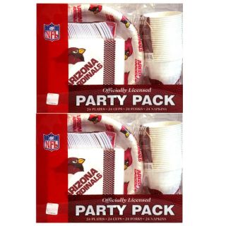 Arizona Cardinals 24 piece Party Pack (Set of 2)