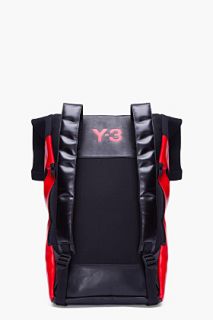Y 3 Black & Red Nomad Backpack for men