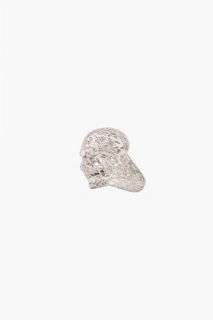 Alexander McQueen Filigree Skull Ring for women
