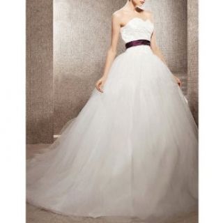 LuxBridal Womens A Line Ball Gown Sweetheart Organza