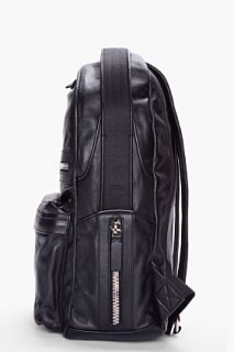Alejandro Ingelmo Black Leather Berlin Backpack for men
