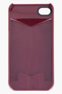 Marc By Marc Jacobs Burgundy Cardholder Iphone 4g Case for women