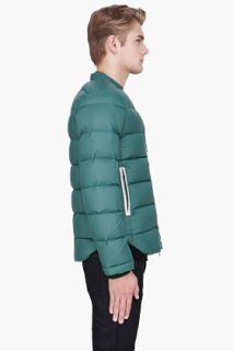 CARVEN Green Quilted Down Wool Broadcloth Jacket for men