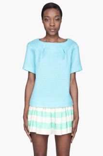 Thakoon Pale Turquoise Mesh T shirt for women