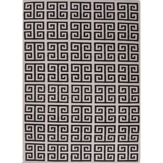 Handmade Flat Weave Black/ White Wool Runner (26 x 8) Today $104.99