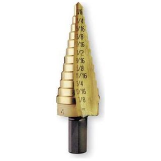 Irwin Unibit 15104 Tin Coated Step Drill Bit, 3/16 7/8 In