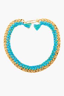 Aurélie Bidermann Yellow Gold And Turquoise Do Brasil Necklace for women